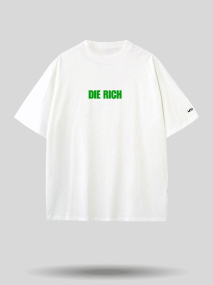 Die Rich Oversized Printed T-Shirt – Black color by Milliboi (3)