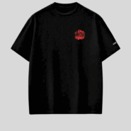 Illusion Oversized Printed T-Shirt Black by Milliboi (2)