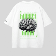Money Mind Oversized Graphic T-Shirt – Premium White (2)