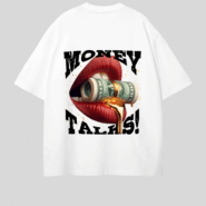 Money Talks Printed T-Shirt – White Color by Milliboi (1)