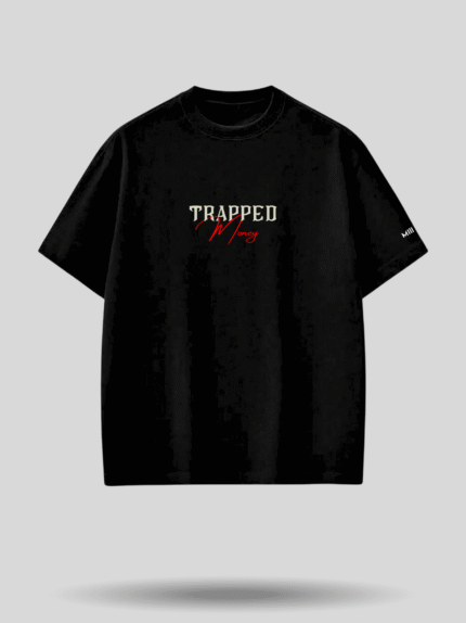 Trapped Money Oversized Printed T-Shirt – Black color (2)